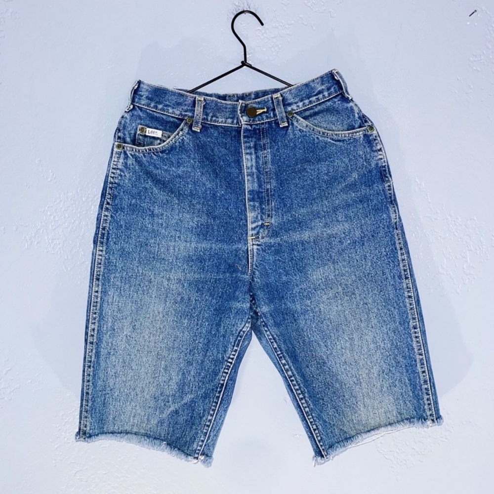 Lees 90s LONG CUTOFF JEAN SHORTS 11 Med/ 26"